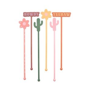 NPW Drinking Buddies Rootin' Tootin' Drink Stirrers Set of 6